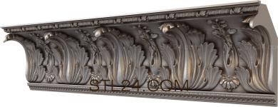 Cornice (Curled holly, KRN_0279-9) 3D models for cnc